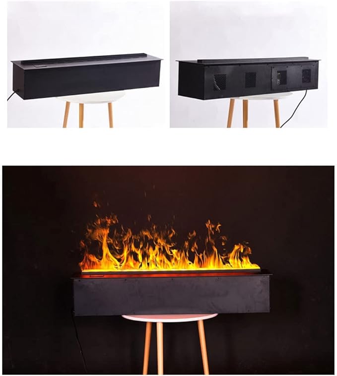 Electric Fireplace Home 3D Atomization Electric Fireplace Modern Living Room Embedded Electric Fireplaces Creative Long Simulation Flame Electric Fireplace Atomization Fireplace