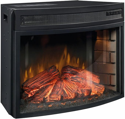 Sauder Fireplace Insert - Paite 26" Curved, Black